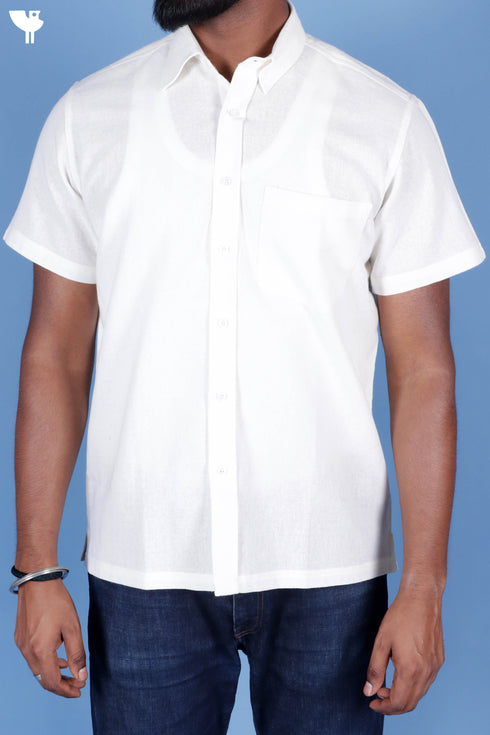 Regular Fit Khaadi Cotton Men’s Half  Sleeved Shirt